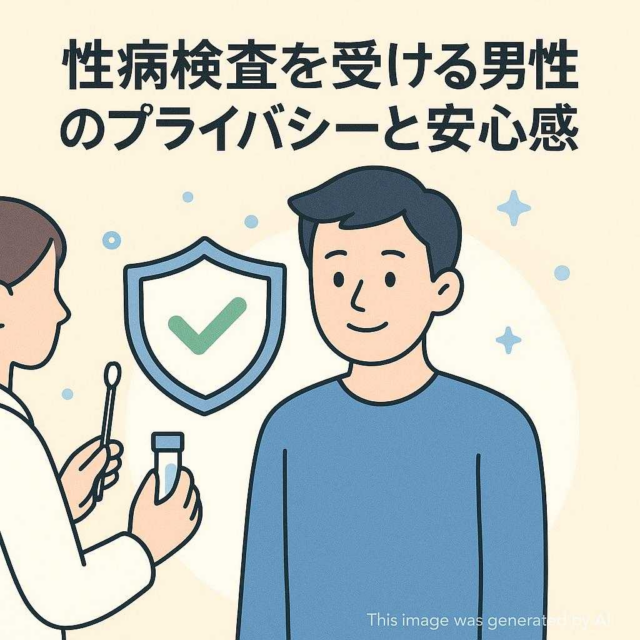 性病検査を受ける男性のプライバシーと安心感