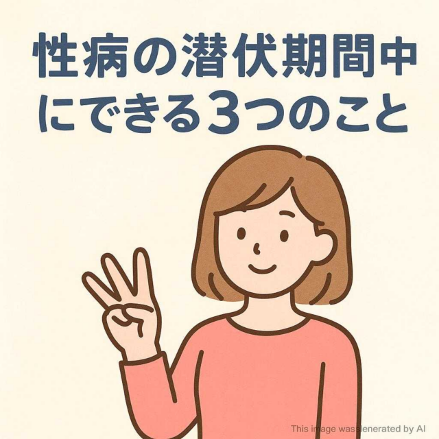 性病の潜伏期間中にできる3つのこと