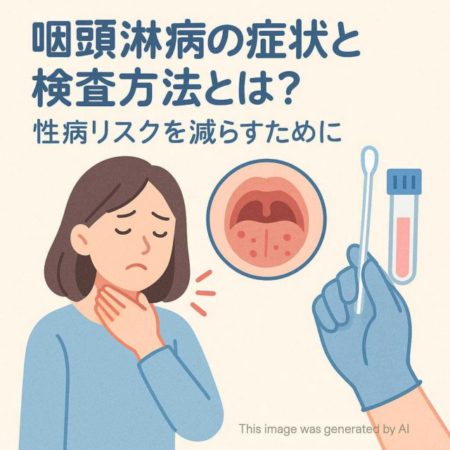 咽頭淋病の症状と検査方法とは？性病リスクを減らすために