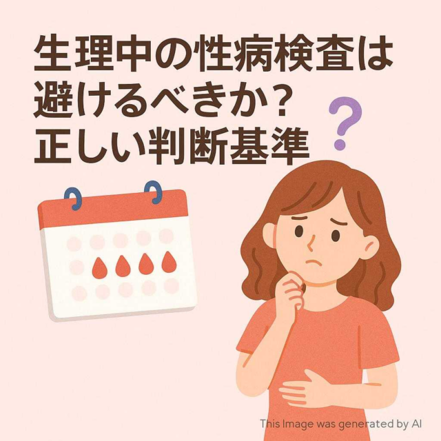 生理中の性病検査は避けるべきか？正しい判断基準