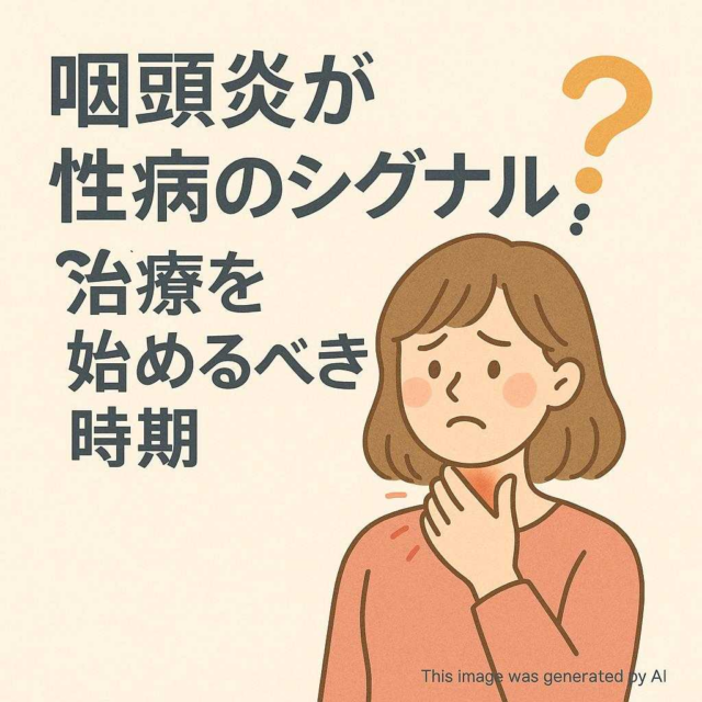 咽頭炎が性病のシグナル?! 治療を始めるべき時期