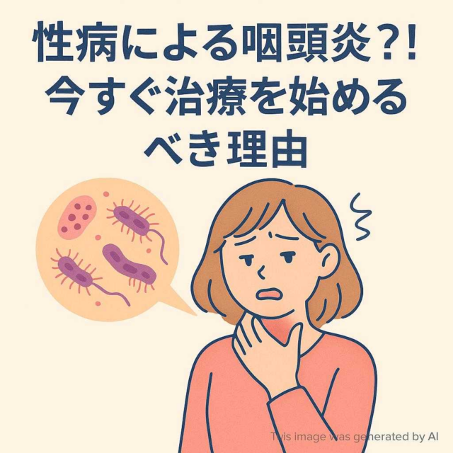 性病による咽頭炎?! 今すぐ治療を始めるべき理由