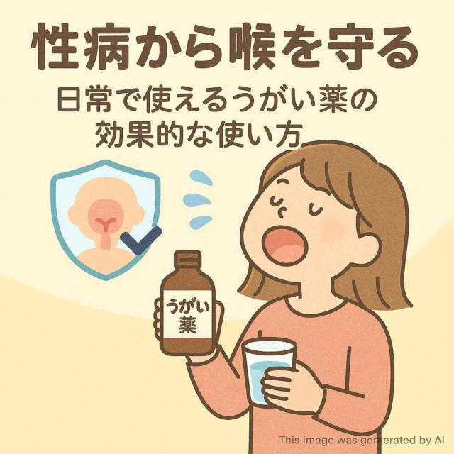 性病から喉を守る・日常で使えるうがい薬の効果的な使い方