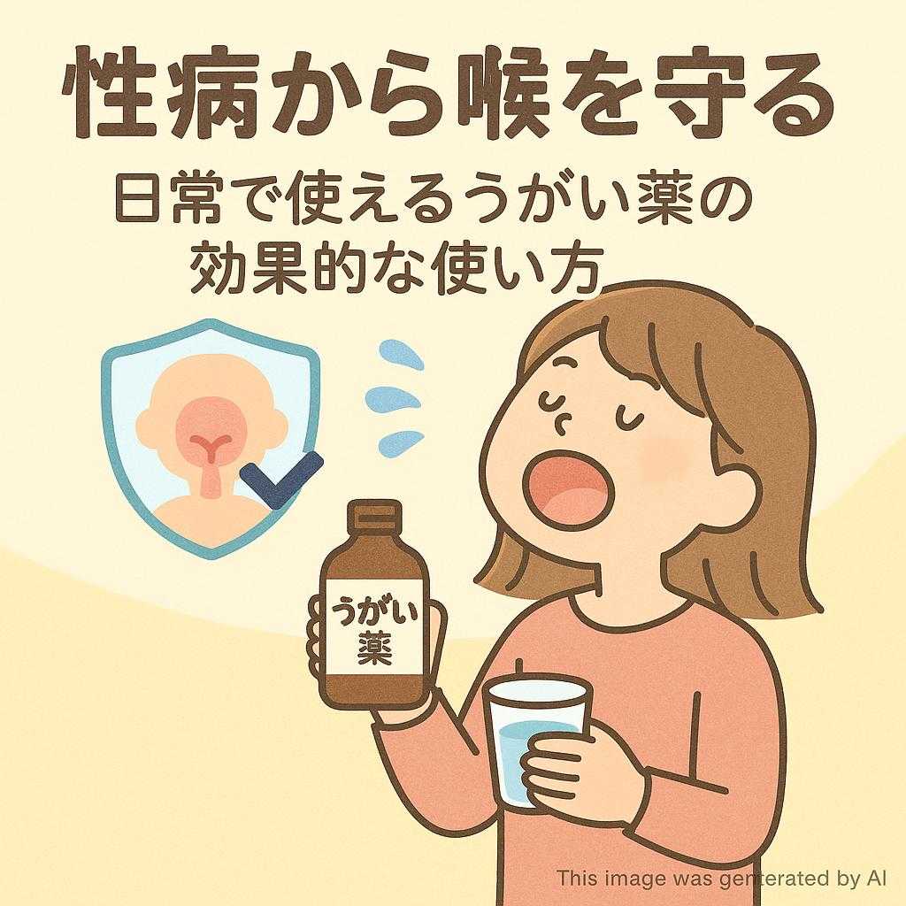 性病から喉を守る・日常で使えるうがい薬の効果的な使い方