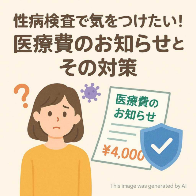 性病検査で気をつけたい！医療費のお知らせとその対策
