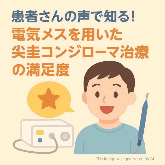 患者さんの声で知る！電気メスを用いた尖圭コンジローマ治療の満足度