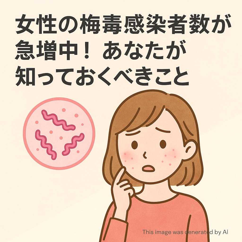 女性の梅毒感染者数が急増中!あなたが知っておくべきこと