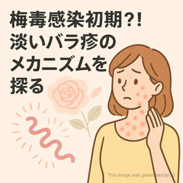 梅毒感染初期?! 淡いバラ疹のメカニズムを探る