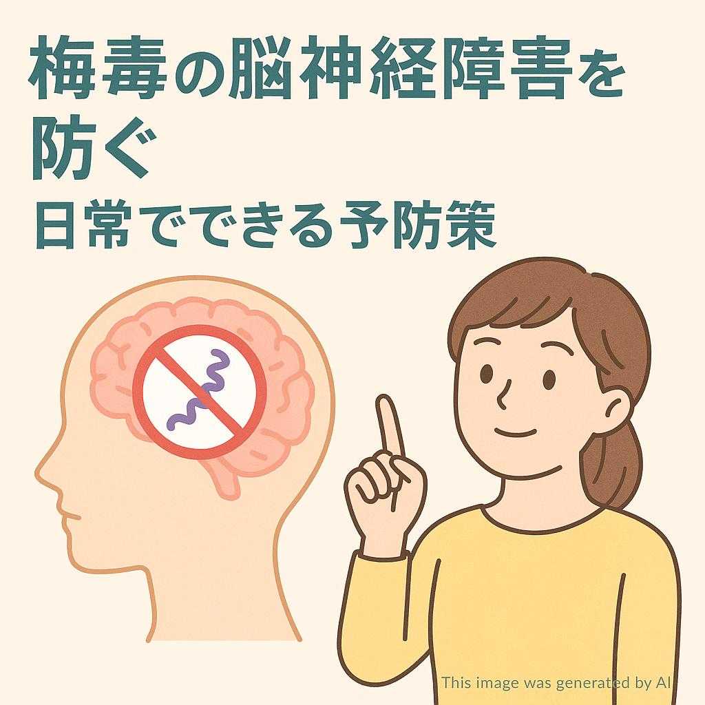 梅毒の脳神経障害を防ぐ 日常でできる予防策