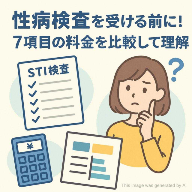性病検査を受ける前に！7項目の料金を比較して理解